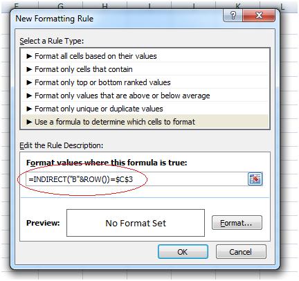 Figure 4: Typing in the formula