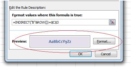 Figure 6: Row formatting