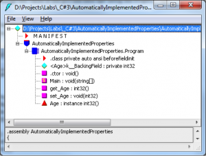 C# Automatically Implemented Properties - IL DASM
