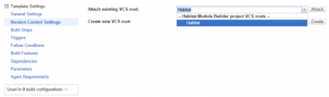 Selecting VCS Root