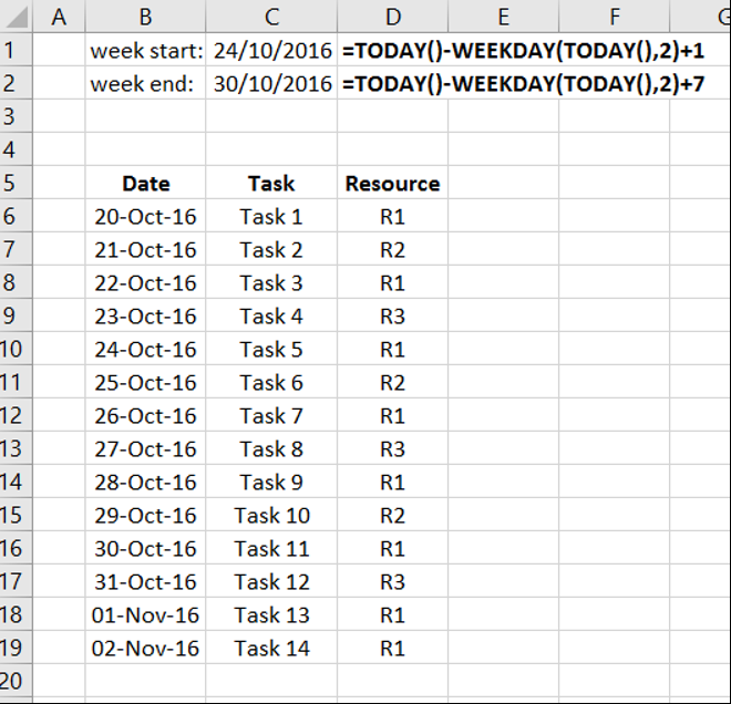 Adding start and end dates